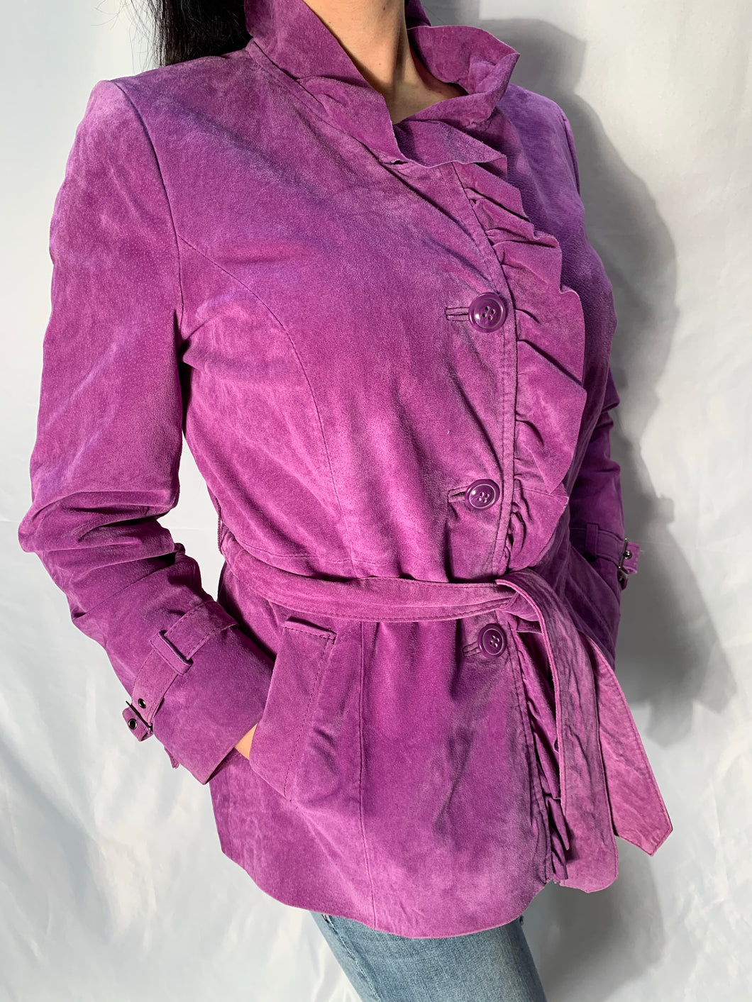Groovy Purple Leather Coat